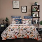 Juego de edredón King Barefoot Bungalow Willow Greenland Home Fashions GL-1806BMSK color blanquecino blanco