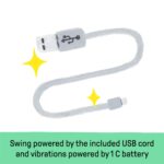 Ingenuity SimpleComfort - Columpio para bebé multidirección, ligero y compacto de 6 velocidades, vibraciones y sonidos d