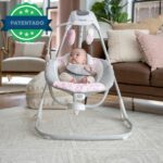 Ingenuity SimpleComfort - Columpio para bebé multidirección, ligero y compacto de 6 velocidades, vibraciones y sonidos d