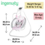 Ingenuity SimpleComfort - Columpio para bebé multidirección, ligero y compacto de 6 velocidades, vibraciones y sonidos d