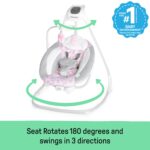 Ingenuity SimpleComfort - Columpio para bebé multidirección, ligero y compacto de 6 velocidades, vibraciones y sonidos d