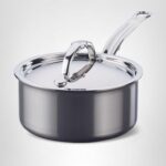 Cacerola con tapa Hestan Culinary NanoBond 60021 de titanio molecular y acero inoxidable de 1.5 cuartos compatible con i