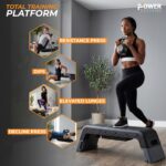 Power Systems Banco de Escalones y Banco de Pesas | Plataforma Aeróbica y Caja Plio para Cardio, Fuerza | Escalón de Gim