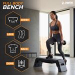 Power Systems Banco de Escalones y Banco de Pesas | Plataforma Aeróbica y Caja Plio para Cardio, Fuerza | Escalón de Gim