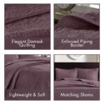 Cubrecama reversible Madison Park Quebec E&E Co. Ltd DBA JLA Home MP13-6153 diseño damasco acolchado doble cara Queen 10