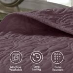 Cubrecama reversible Madison Park Quebec E&E Co. Ltd DBA JLA Home MP13-6153 diseño damasco acolchado doble cara Queen 10