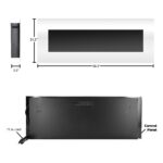 Chimenea Eléctrica de Pared Northwest M029015 | Llamas LED Fuego y Hielo, 3 Modos de Calor 750W/1500W, Control Remoto