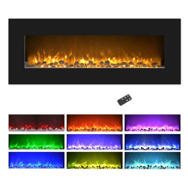 Fogata Eléctrica de Pared Northwest M029016 con Llamas LED Azul y Naranja para Interior