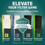Purificador de aire Guardian Technologies GermGuardian AC5350B2PK 71 cm filtro HEPA sanitizador UV-C 3 en 1 habitaciones
