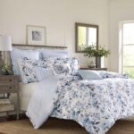 Juego de Edredón Reversible Laura Ashley Revman Industries USHSA51088044 algodón azul Chloe King con fundas de almohada