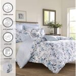 Juego de Edredón Reversible Laura Ashley Revman Industries USHSA51088044 algodón azul Chloe King con fundas de almohada