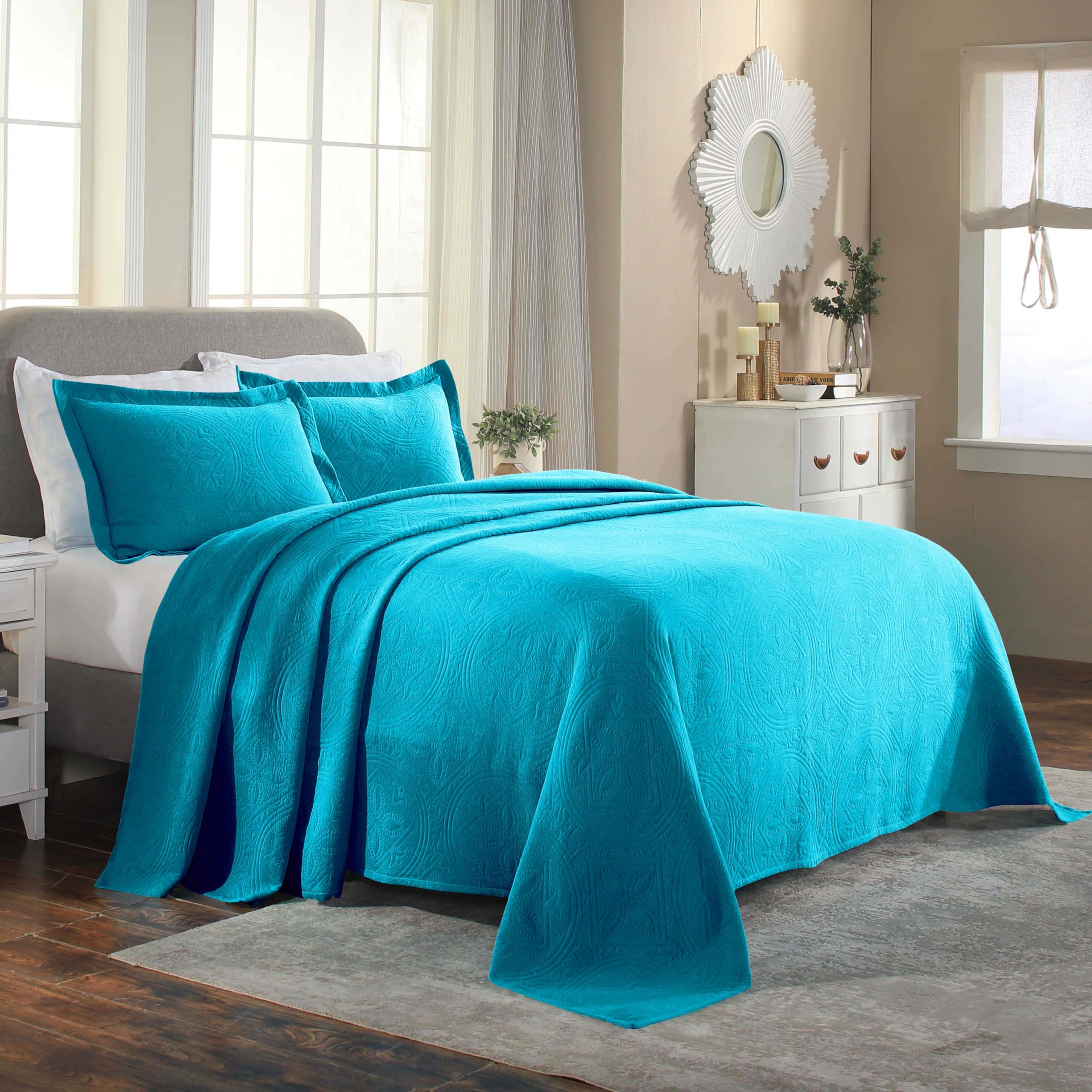 Version 1.0.0 Juego de colcha algodón 2 piezas Home City Inc BEDSPREAD CELTIC-CR-FL-PB diseño círculos celtas matelasse 1 funda de alm