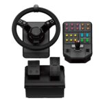 Paquete Simulador Granja Logitech G 945-000063 2a Generacion volante 900 grados pedales panel lateral 37 botones program