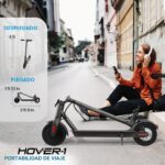 Hover-1 Journey. Patinete eléctrico de 14MPH, rango de 16 millas, carga de 5 horas, pantalla LCD, neumáticos de alta adh