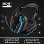 Auriculares Logitech G935 Inalámbricos 981-000742 DTS X 7.1 Lightsync RGB Gaming PC