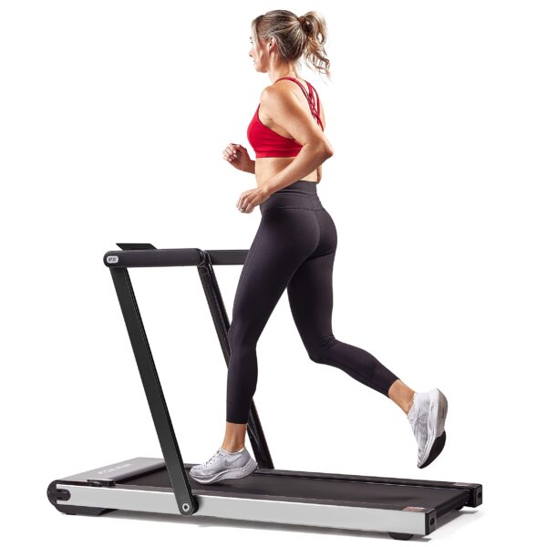 Caminadora plegable Sunny Health Fitness 8730 delgada motor 2.5 HP hasta 8 mph superficie antideslizante 17.7 x 49 pulga