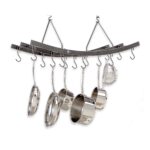 Estante reversible Enclume EK412HS acero martillado con 12 ganchos hecho a mano cocina organizador utensilios