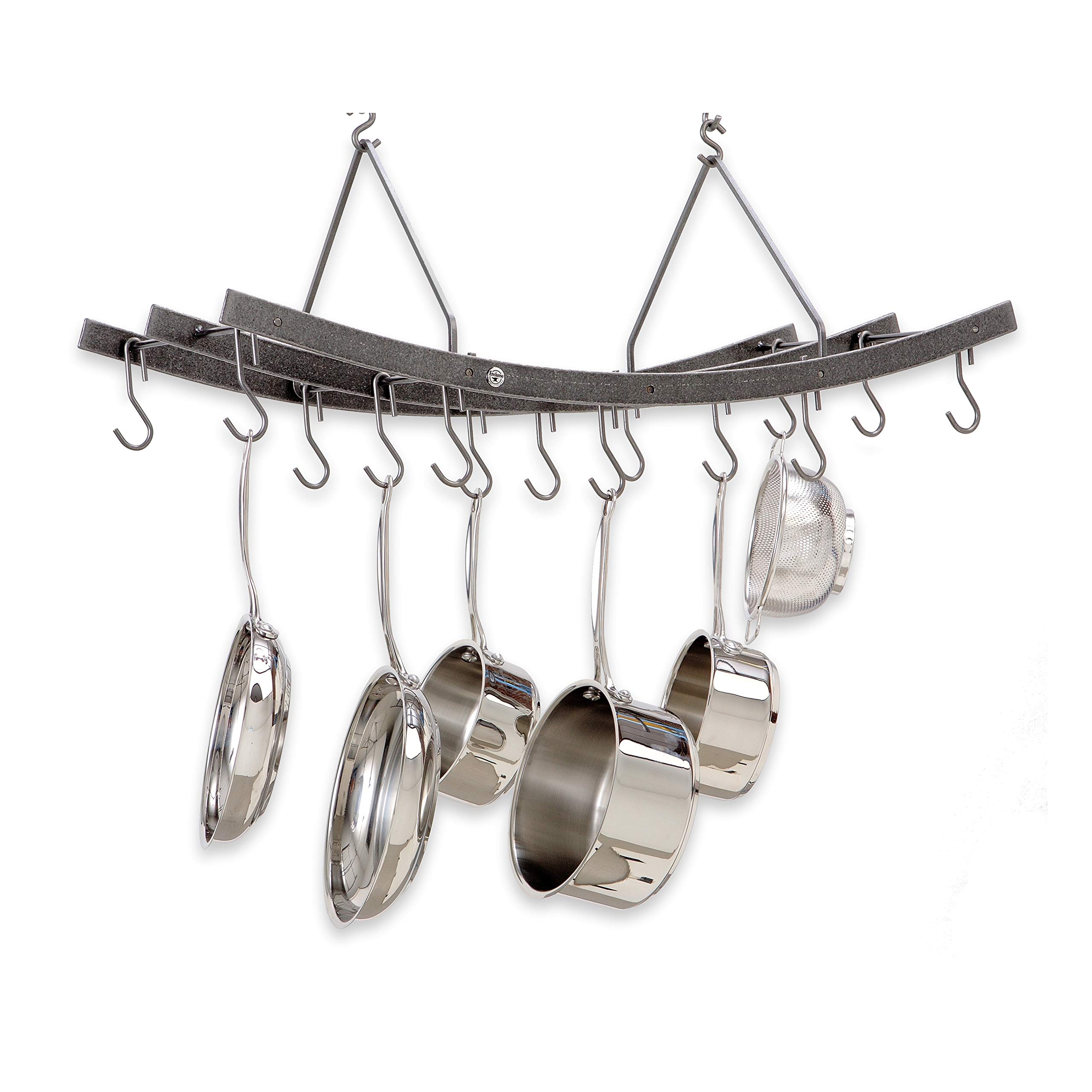 Version 1.0.0 Estante reversible Enclume EK412HS acero martillado con 12 ganchos hecho a mano cocina organizador utensilios