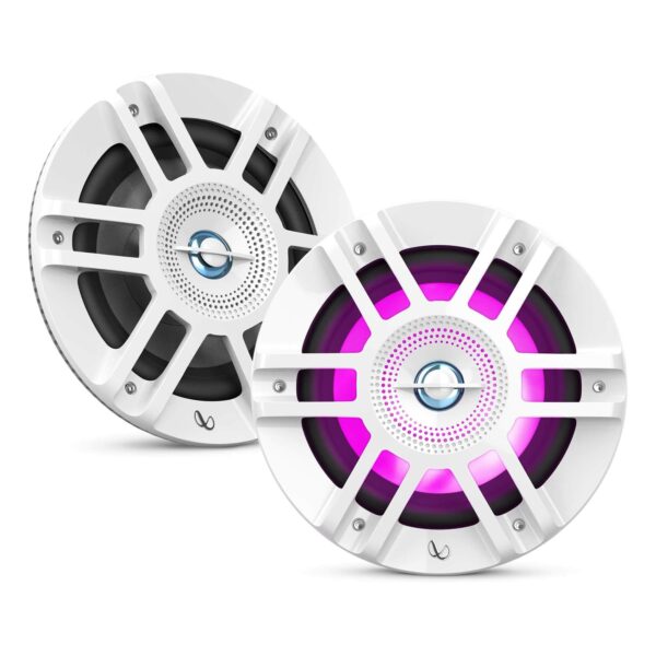 Infinity KAPPA6120MAM - Kappa Marine KAPPA6120M Blanco 6.5" Altavoces coaxiales LED RGB de 2 vías premium