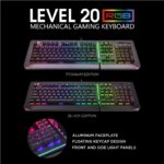 Teclado gaming Thermaltake Level 20 KB-LVT-SSSRUS-01 aluminio titanio interruptores Cherry MX Silver RGB 16.8M 32 zonas