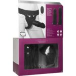 Doc Johnson BE Naughty - Body Extensions - Sistema de correa hueca - Arnés de silicona vibratorio operado a distancia co