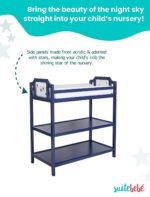 Suite Bebe Celeste - Barra de seguridad para cambiador incluido, color azul marino