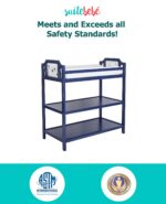 Suite Bebe Celeste - Barra de seguridad para cambiador incluido, color azul marino