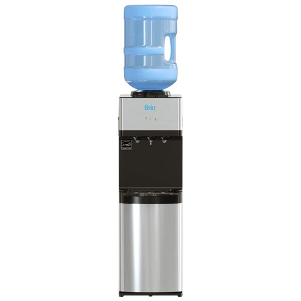 Dispensador de Agua Brio CLTL520 Enfriador Carga Superior Agua Fría y Caliente Garrafón de 3 o 5 Galones Seguro para Niñ