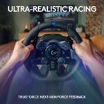 Volante y Pedales de Carreras Logitech G923 TRUEFORCE 1000Hz Cuero Genuino PS5 PS4 PC