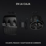 Volante y Pedales de Carreras Logitech G923 TRUEFORCE 1000Hz Cuero Genuino PS5 PS4 PC