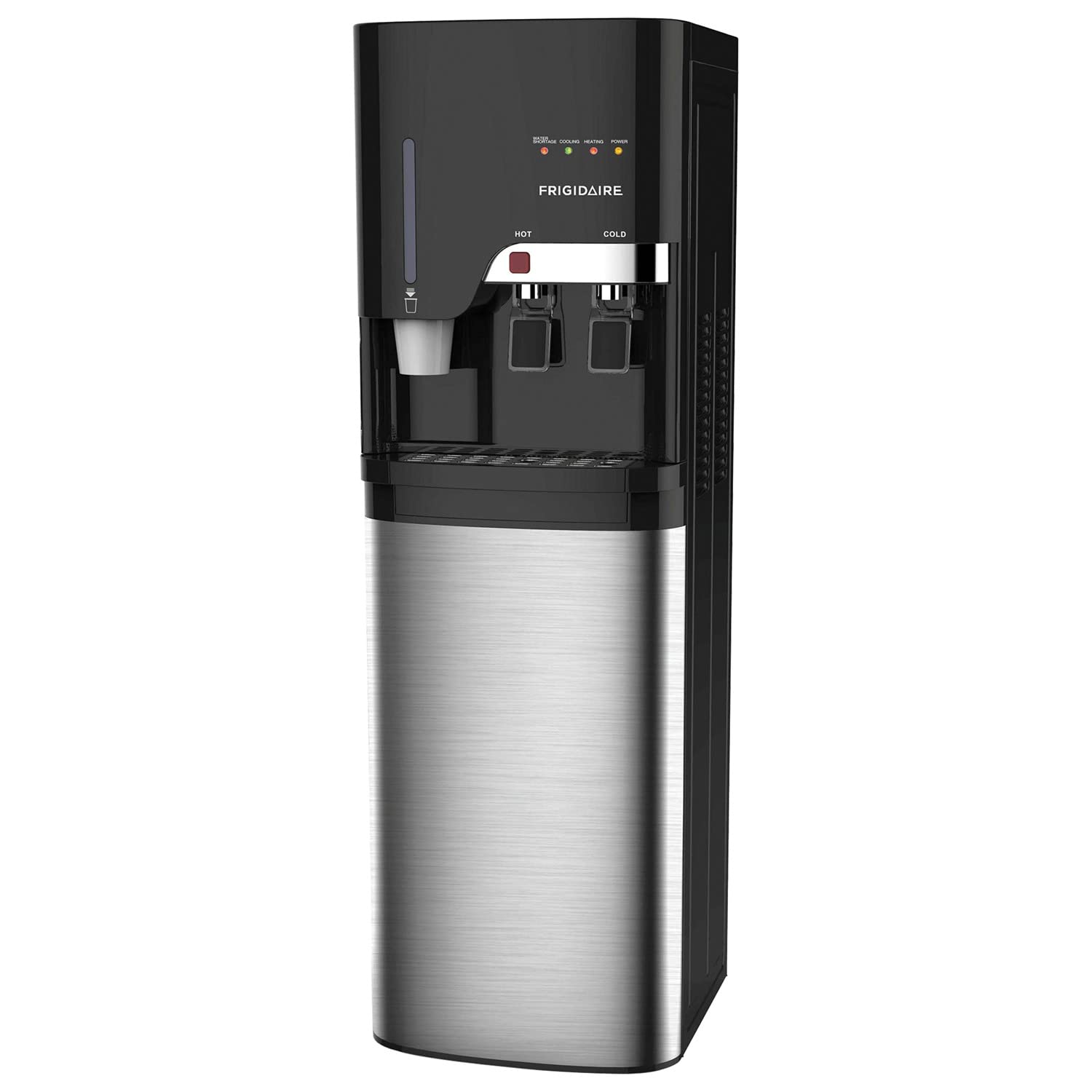 Version 1.0.0 Dispensador de agua enfriador Frigidaire EFWC900 carga inferior acero inoxidable con portavasos seguro infantil dos temp