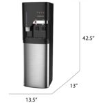 Dispensador de agua enfriador Frigidaire EFWC900 carga inferior acero inoxidable con portavasos seguro infantil dos temp