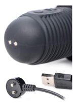Consolador de silicona vibratorio y empujador Power Pounder