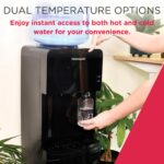 Dispensador de agua fría y caliente Frigidaire EFWC498 carga superior seguro para niños diseño delgado