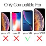 Funda Mkeke iPhone XR transparente azul TPU antigolpes con cojín de aire