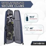 Samsonite Tour Deluxe Golf Hard Case Golf Travel Bag, Lightweight & Durable ABS Shell, 360 Degree Multi-Directional Whee