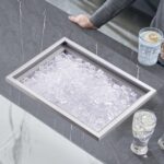 VEVOR - Baúl de hielo de acero inoxidable de 20 pulgadas de largo x 14 pulgadas de ancho x 12 pulgadas de alto, cubo de
