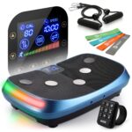 Plataforma vibratoria curva 4D LifePro Rumblex LP-RMX-BLU triple motor 7 modos 60 velocidades