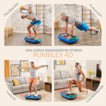 Plataforma vibratoria curva 4D LifePro Rumblex LP-RMX-BLU triple motor 7 modos 60 velocidades