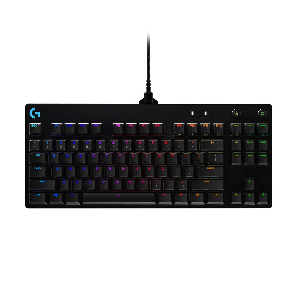 Version 1.0.0 Teclado Mecánico Gaming Logitech G PRO 920-009388 Tenkeyless LIGHTSYNC RGB 16.8M Colores Cable Micro USB Desmontable PC