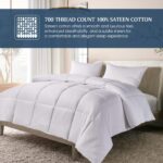 Edredon alternativo de algodon y saten 700 hilos Blue Ridge Home Fashions Naples Luxury 122003 King blanco todas las est