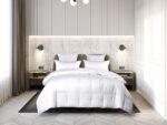 Edredón de Plumas de Ganso Blue Ridge Home Fashions 12712 350 Hilos Hipoalergénico Todas las Estaciones King