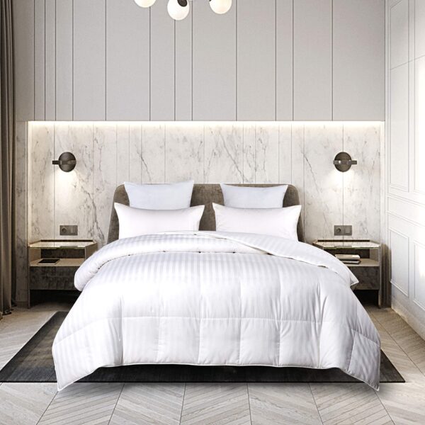 Edredón de plumón siberiano Blue Ridge Home Fashions 15012 500 hilos algodón damasco hipoalergénico 600 fill power Queen