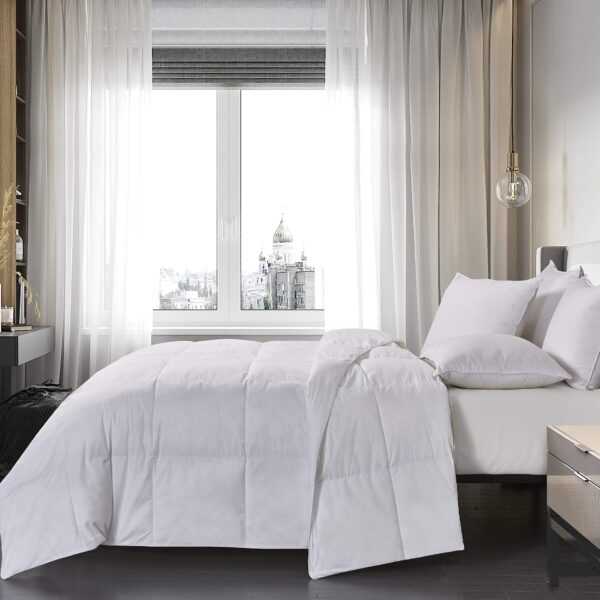 Edredon plumon BlueRidge Home Fashion Olympia 6302 algodón 100% 233 hilos hipoalergenico plumon 575 doble costura Full Q
