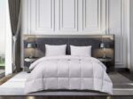 Edredon de plumon de ganso hungaro blanco Blueridge Home Fashion 18003 talla King extra grande ropa de cama premium