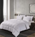 Edredon de plumon de ganso hungaro blanco Blueridge Home Fashion 18003 talla King extra grande ropa de cama premium