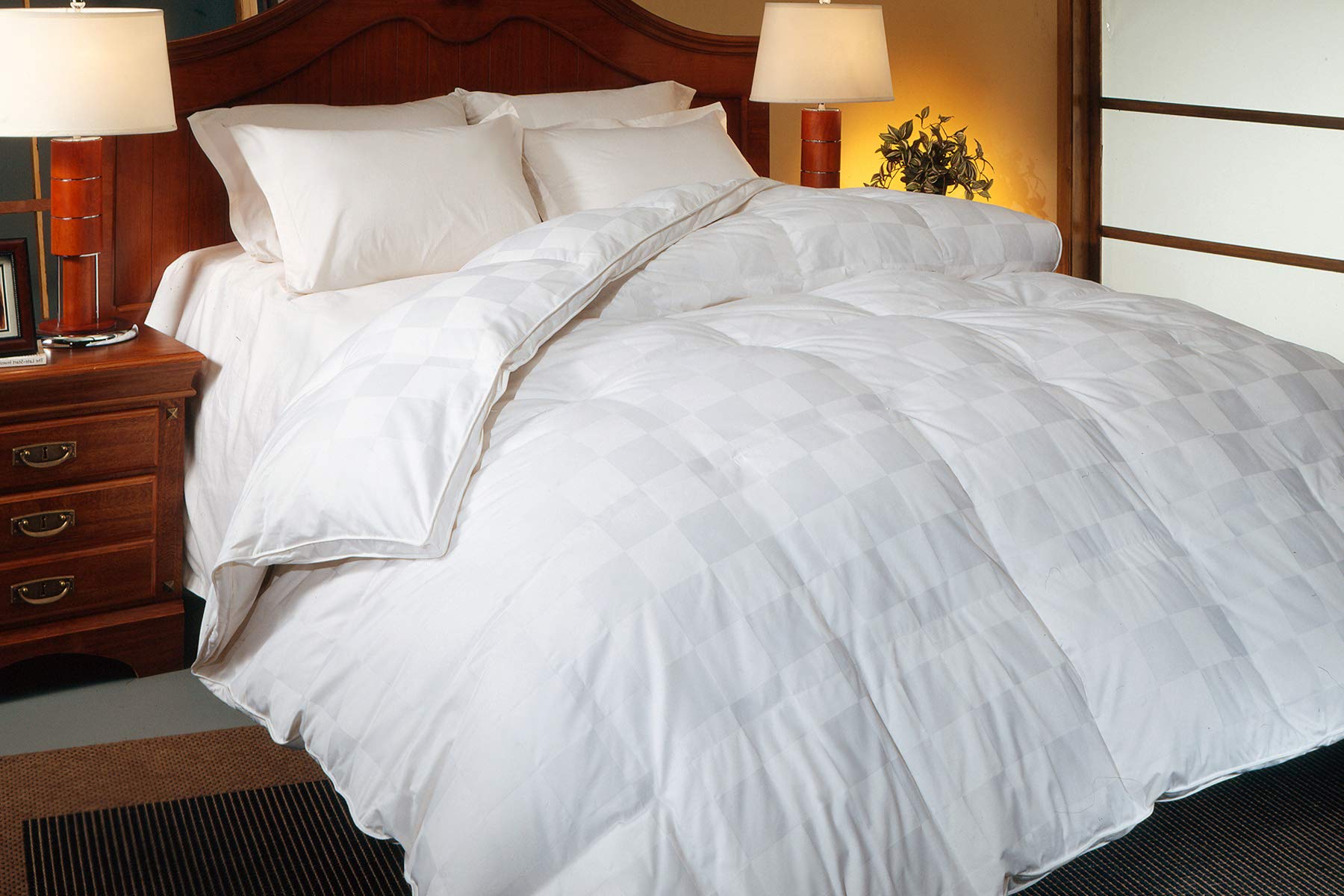 Version 1.0.0 Edredon de Plumon de Ganso Blue Ridge Home Fashions 500 Hilos 75% Plumon Blanco Talla Matrimonial Queen