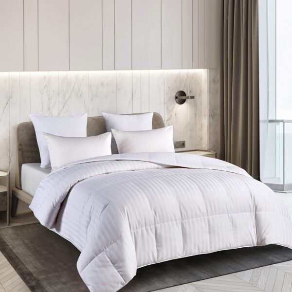 Edredón de plumón blanco Supreme Blueridge Home Fashion 12702 algodón 600 fill power hipoalergénico patrón damasco