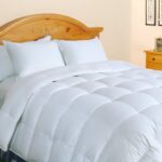 Edredón de algodón Blue Ridge Home Fashions 15047 500 hilos relleno de seda tamaño Queen color blanco