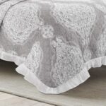 Juego de colcha de algodón Lush Decor Lucianna Triangle Home Fashions 16T003763 3 piezas borde de volantes tamaño King c